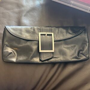 Kenneth Cole Leather Clutch with Silver Buckle (Used)